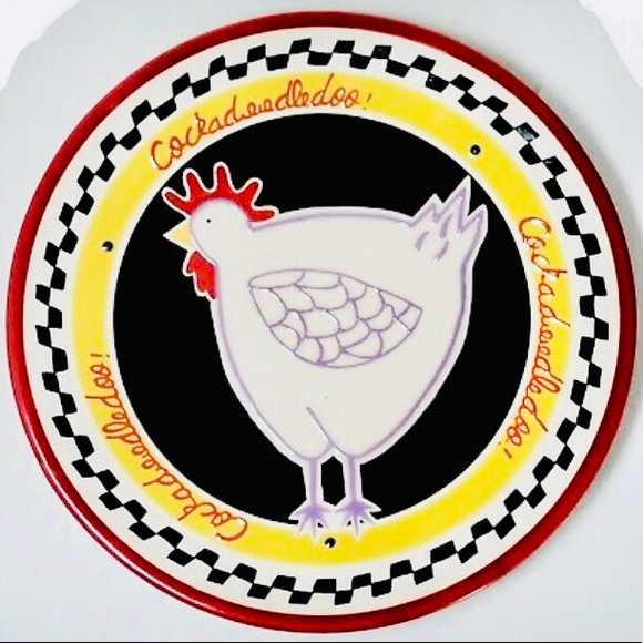 🐣SLAH Ravishing Rooster Plate by Becky Denny NIB - Picture 5 of 5